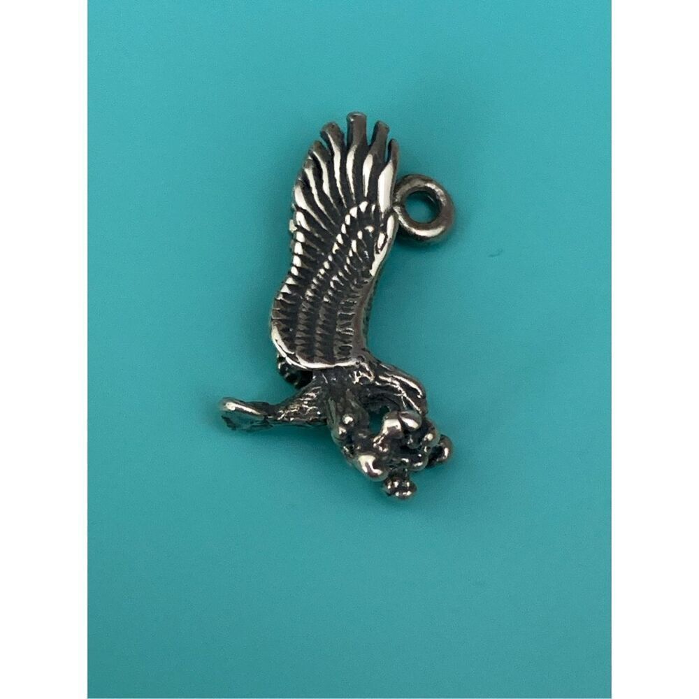 Eagle Sterling Silver Jewelry Charm #wildlife